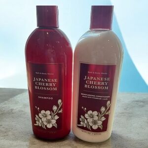 Bath & Body Works Japanese Cherry Blossom Shampoo and Conditioner 16oz Each NEW